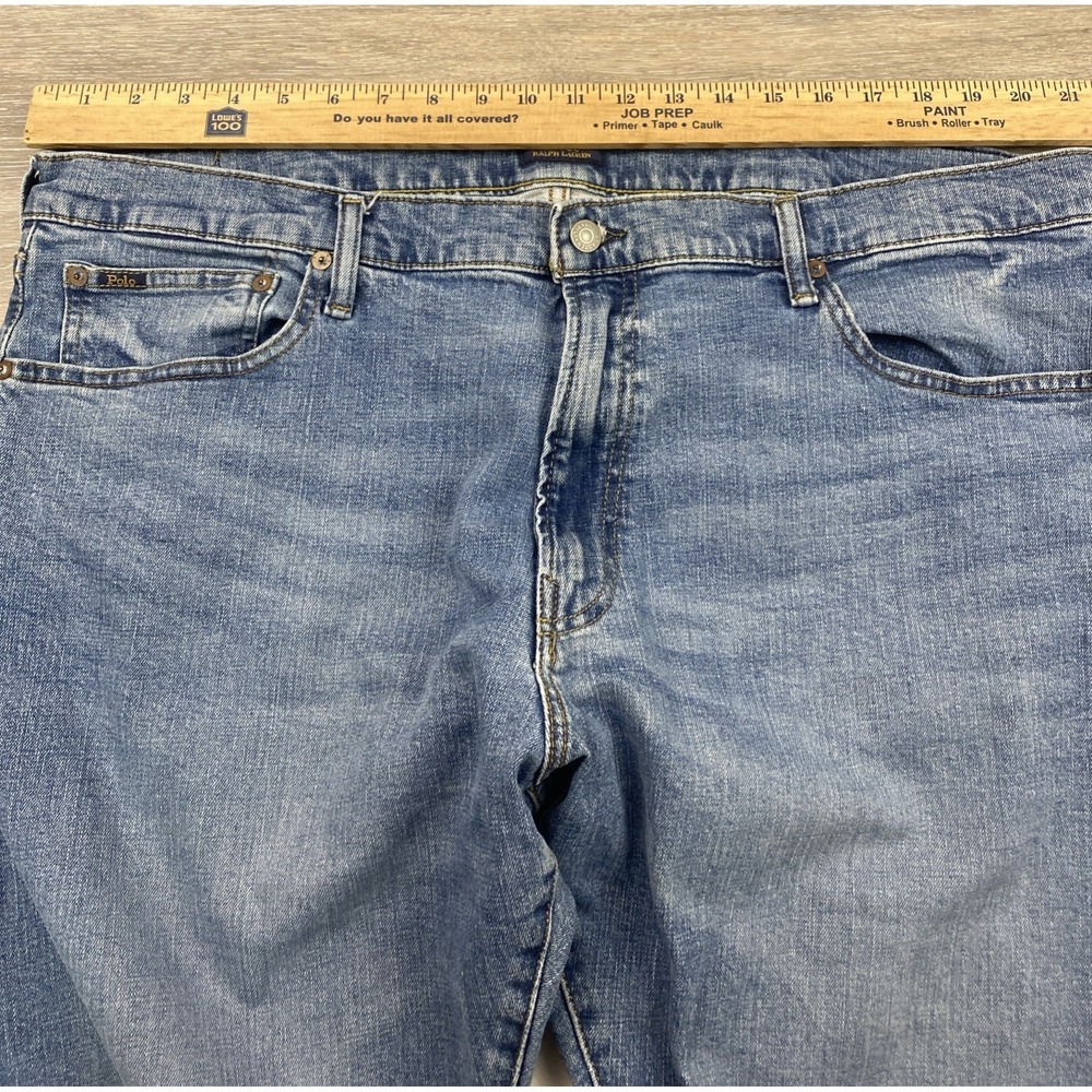 Polo Ralph Lauren Jeans Hampton Relaxed Straight Blue Denim Mens 42x30 (42x28) - Picture 6 of 12